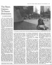 NY Times - Sep 4, 2000 - The Stars Uptown to Dance Downtown